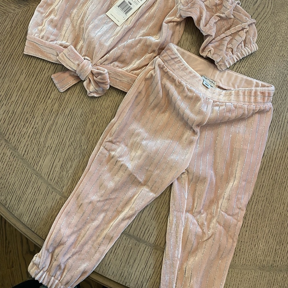 Velvet two piece outfit